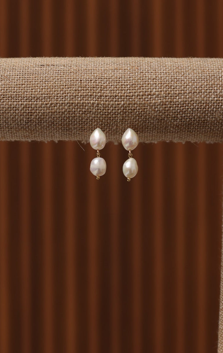 BADDE EARRINGS - WHITE GOLD - FW23208G