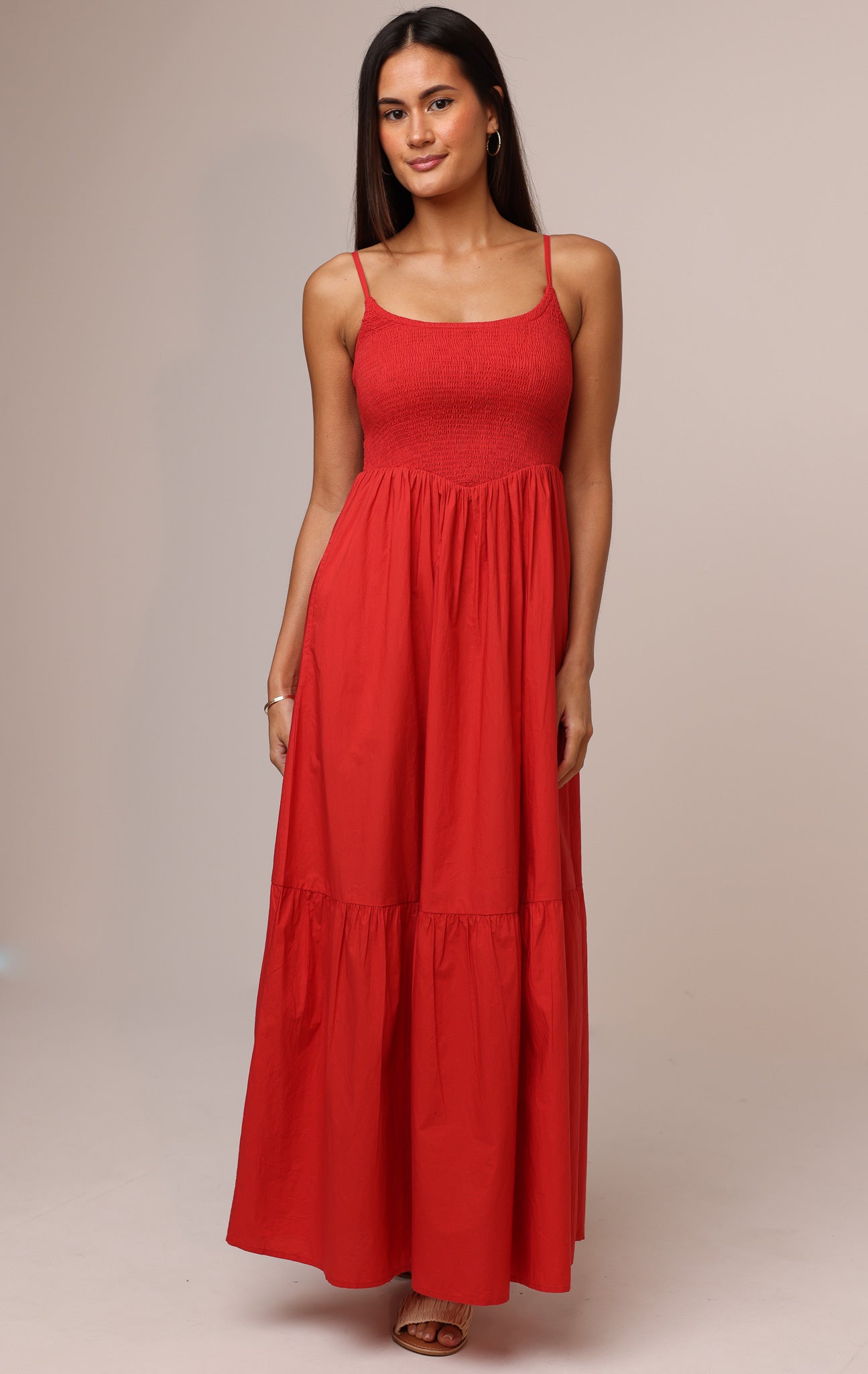 Women's Sabrina Maxi Dress | Color: Cherry
