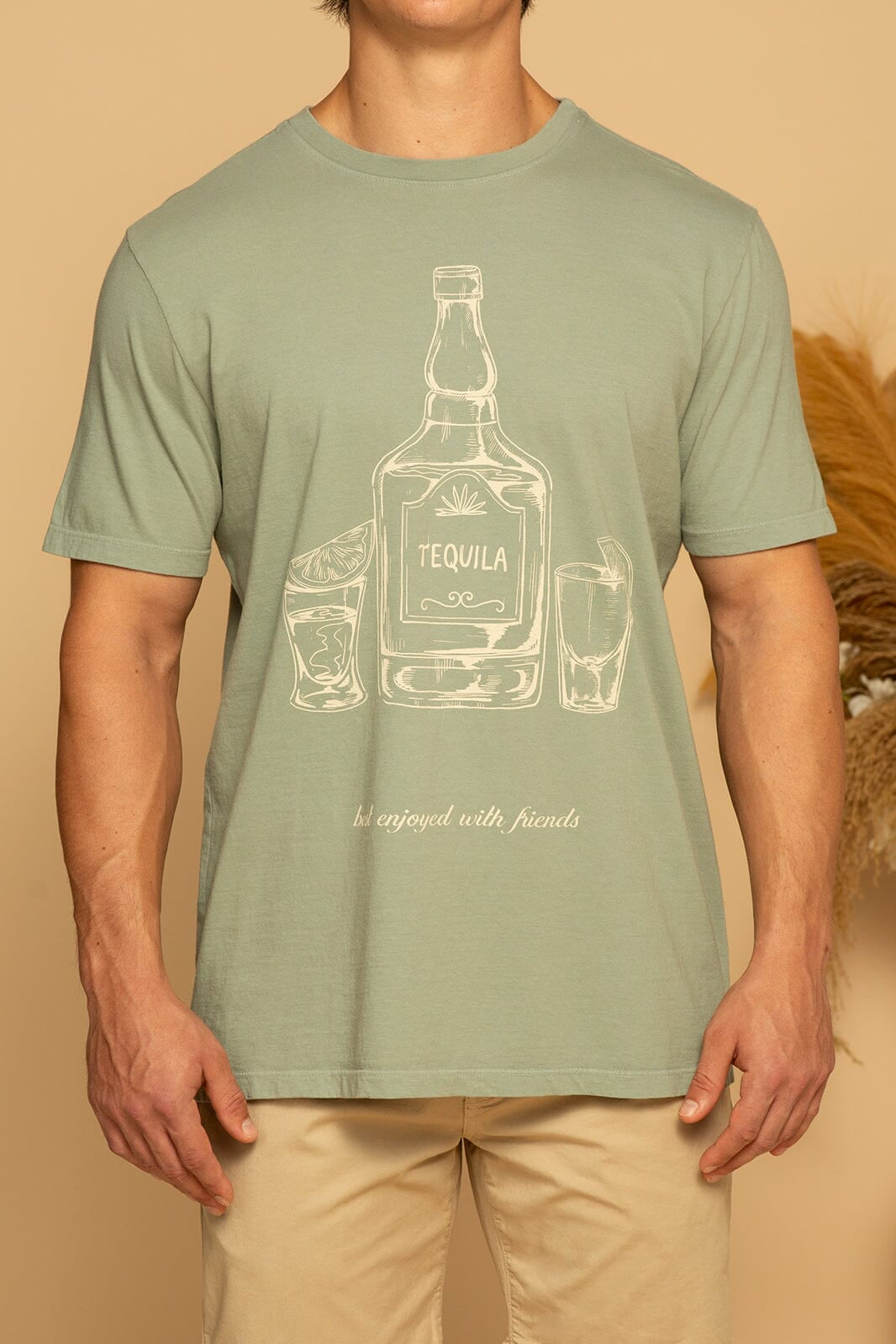 TEQUILA WITH FRIENDS TEE - LILY PAD - S