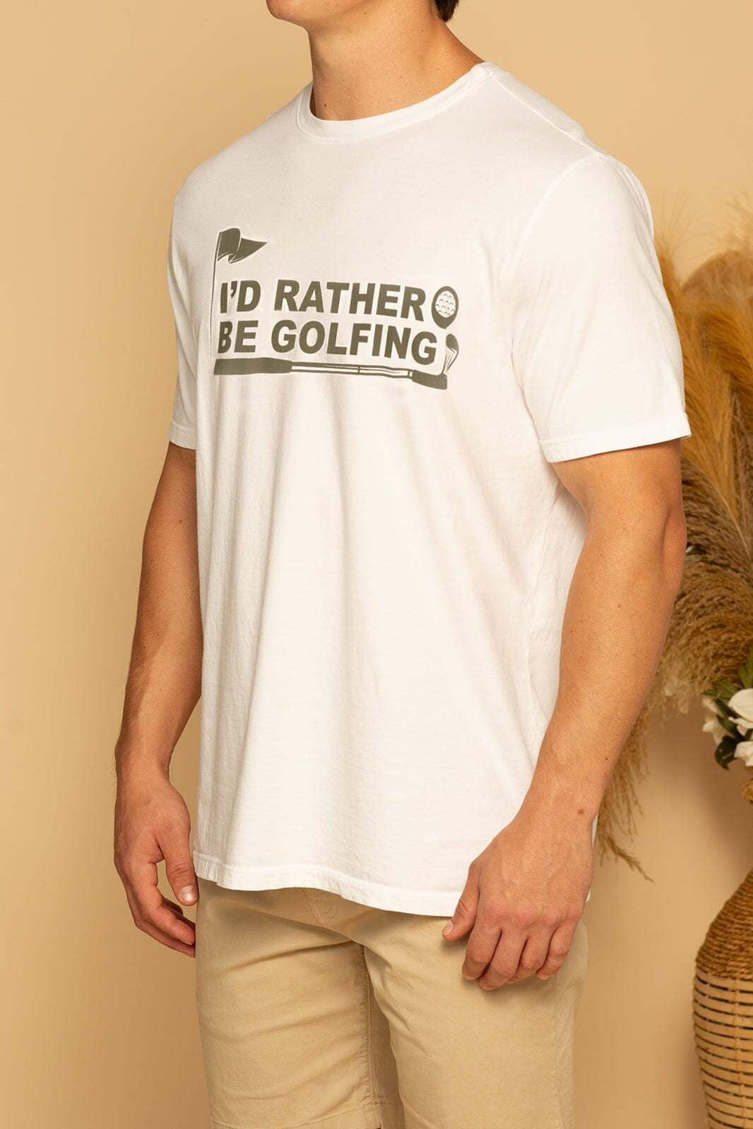 I'D RATHER BE GOLFING TEE - WHITE - S