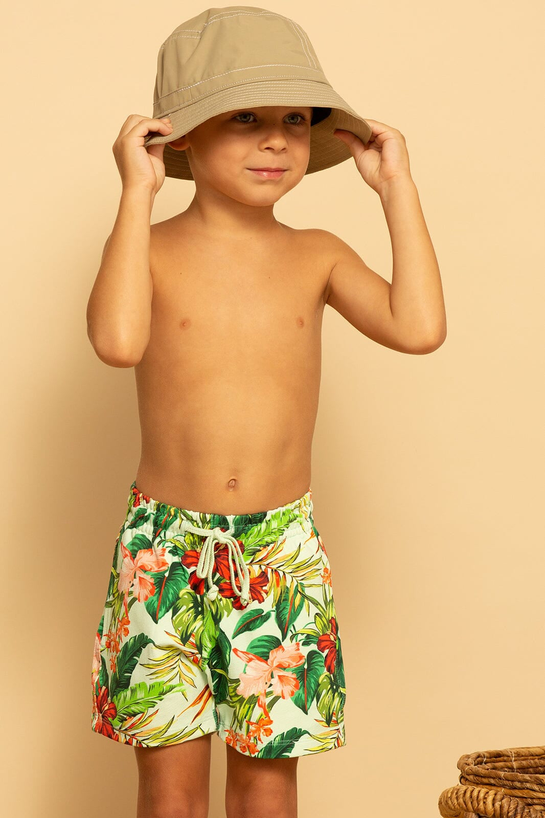 BOYS TIDEWATER VOLLEY BOARDSHORT - BLOOMING - XS