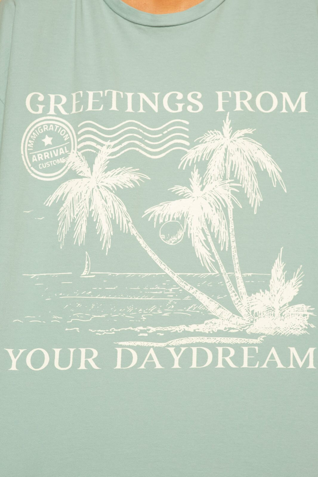 GREETINGS FROM YOUR DAYDREAM TEE - BLUE - XS