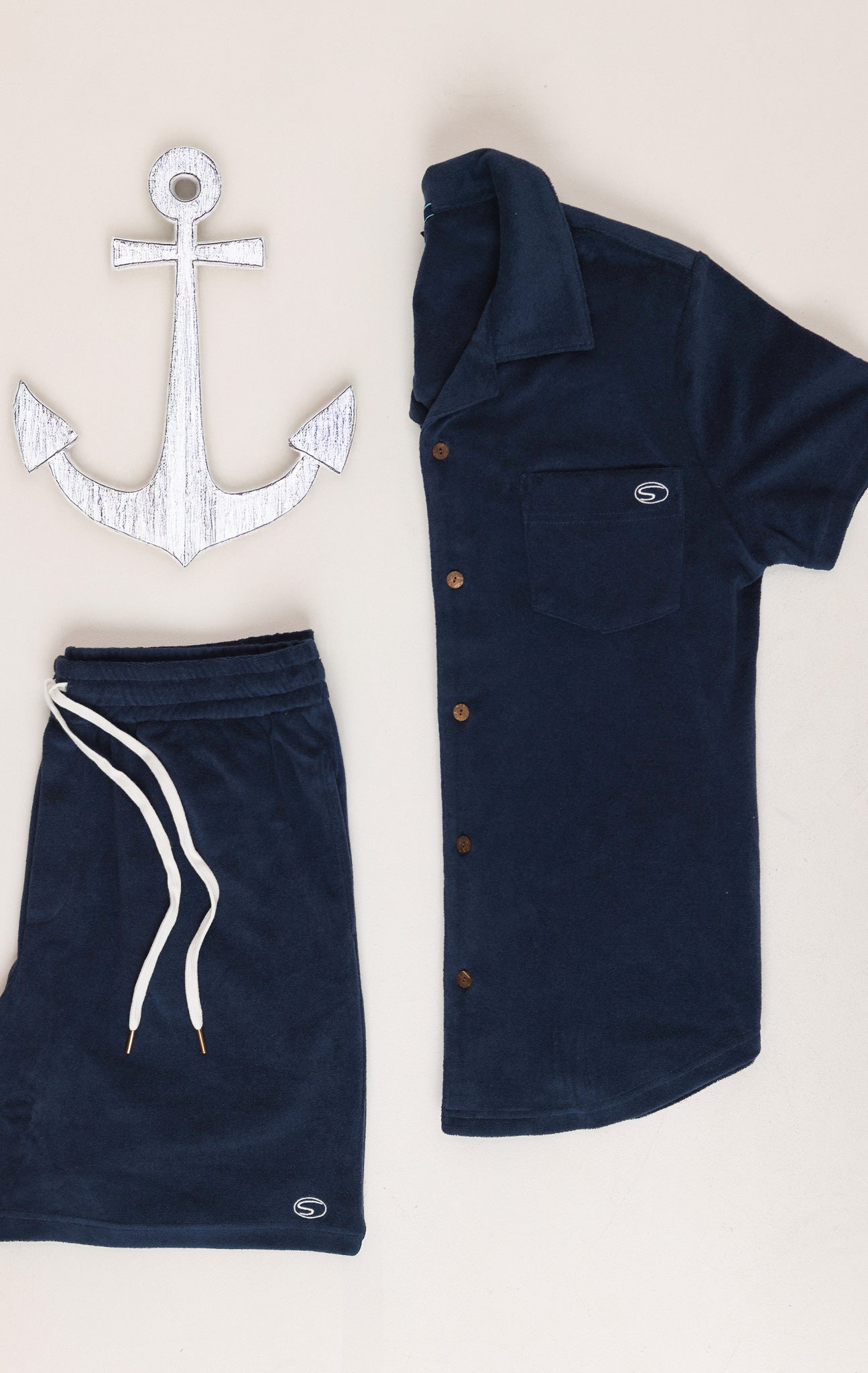 COASTLINE TERRY BUTTON UP