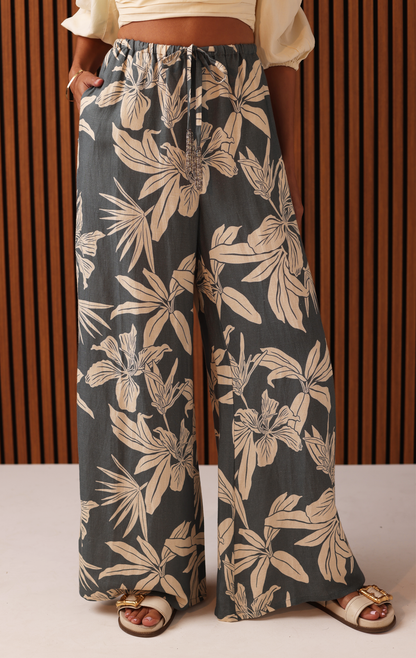 BEADED BEACH PANT - BLOOMY SEAS