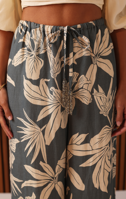 BEADED BEACH PANT - BLOOMY SEAS