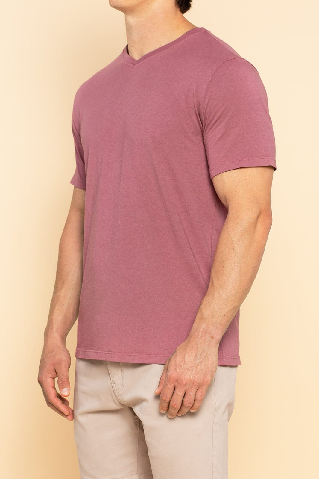 V-NECK TEE - CRUSHED BERRY - XS