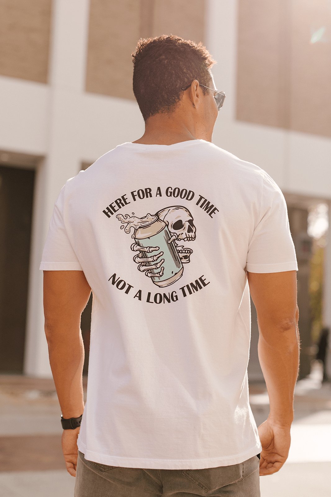 HERE FOR A GOOD TIME TEE - WHITE - S