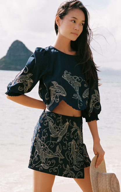 GEORGIE TOP LUREX EMBROIDERY