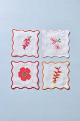 Floral Embroidered Cocktail Napkins | Best Seller!