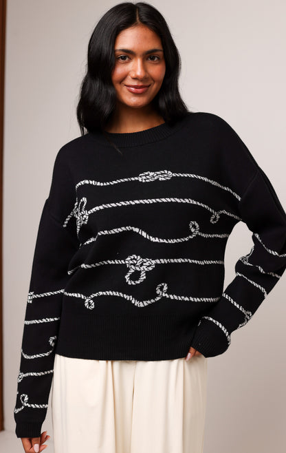 KNOTS AND NAUTICAL SWEATER