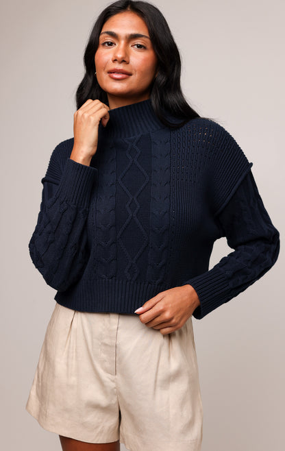 MERIT MOCK NECK SWEATER