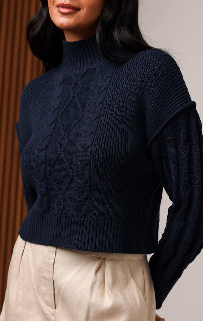MERIT MOCK NECK SWEATER