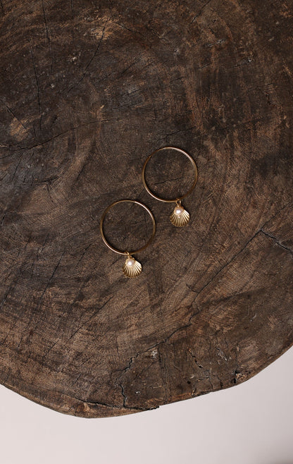 BELLE HOOP EARRINGS - GOLD - SS19438G