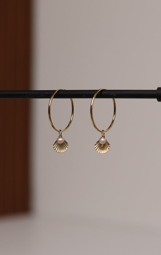 BELLE HOOP EARRINGS - GOLD - SS19438G