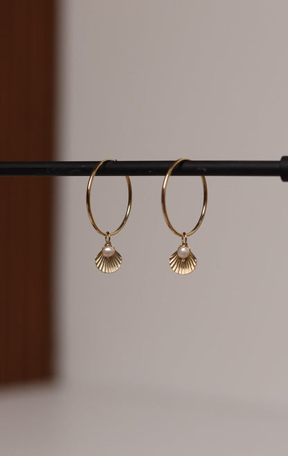 BELLE HOOP EARRINGS - GOLD - SS19438G