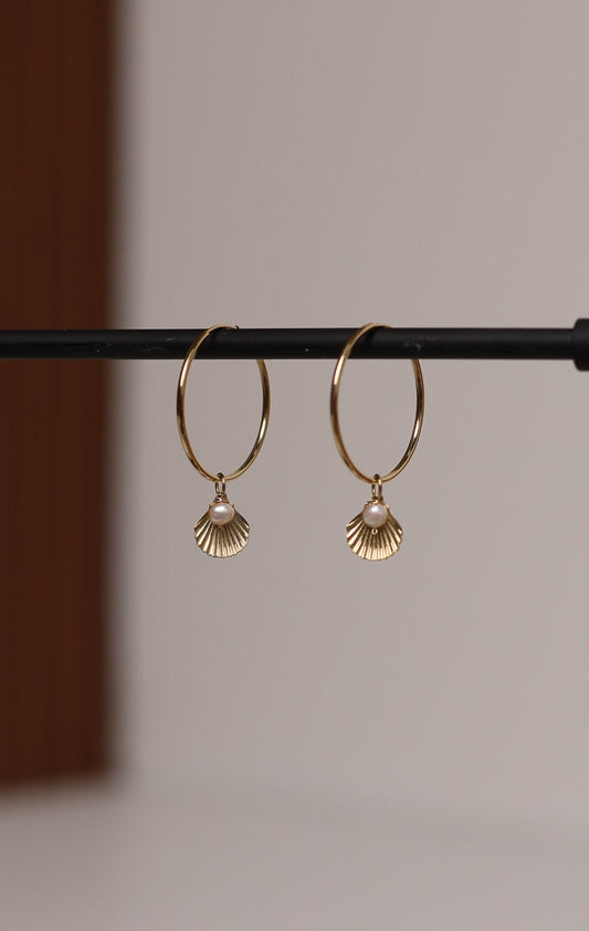 BELLE HOOP EARRINGS - GOLD - SS19438G