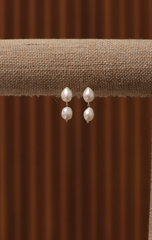 BADDE EARRINGS - WHITE GOLD - FW23208G