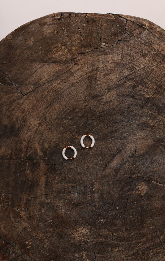 PALENCIA HOOPS - WHITE / GOLD - FW22230GPVD