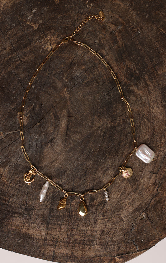 SEA CHARM NECKLACE - GOLD - FW24115G