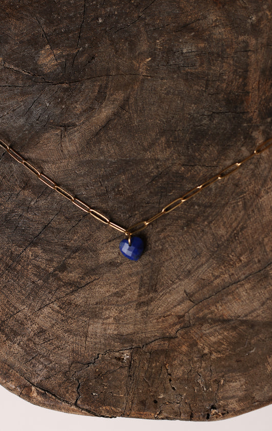 TULA NECKLACE - LAPIS / GOLD - SS25138G