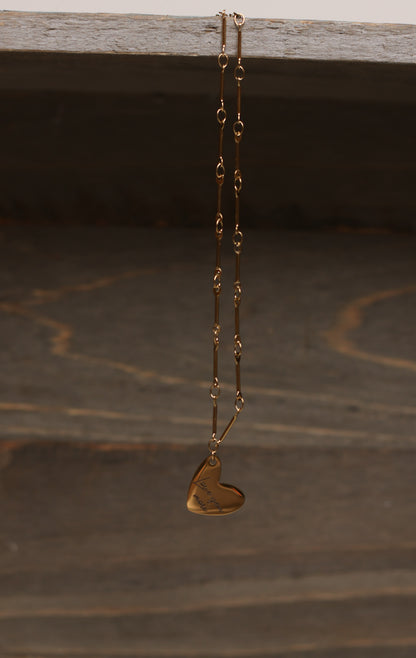 LOVEY DOVEY BAR NECKLACE - LOVE YOU MORE
