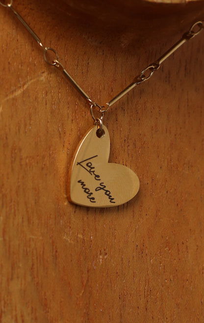 LOVEY DOVEY BAR NECKLACE - LOVE YOU MORE