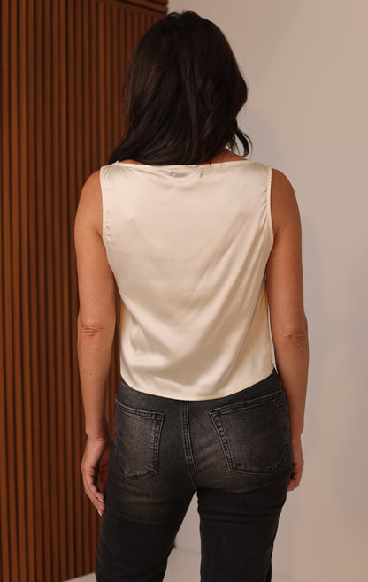 BOAT NECK TANK - IVORY