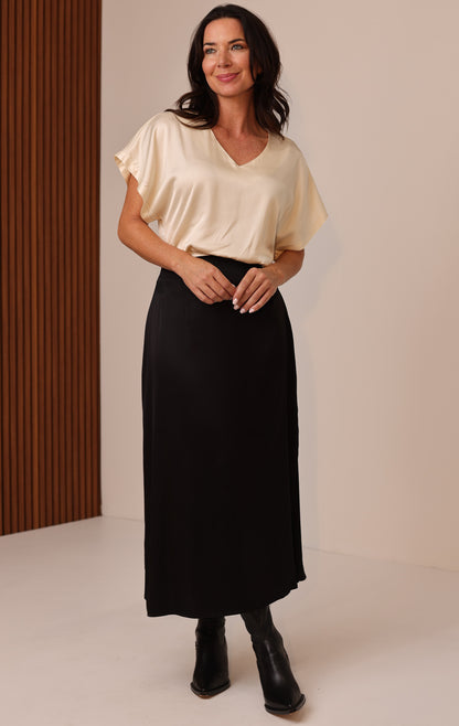 VIOLET V NECK TANK - IVORY