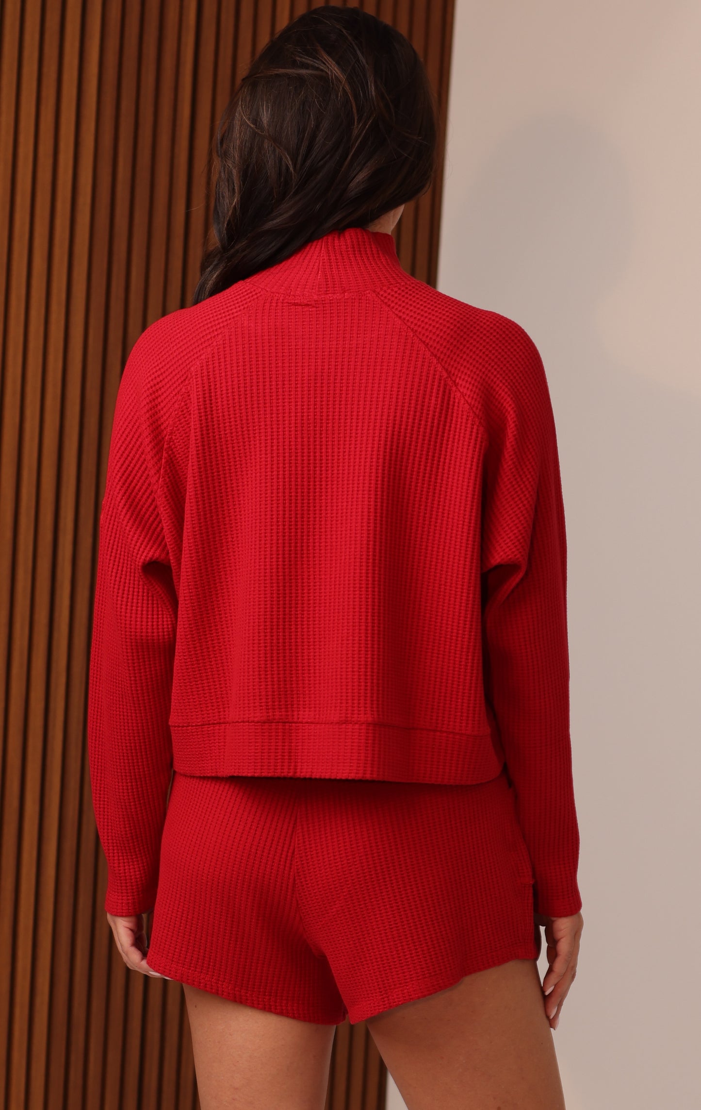 WEEKENDER WAFFLE KNIT PULLOVER