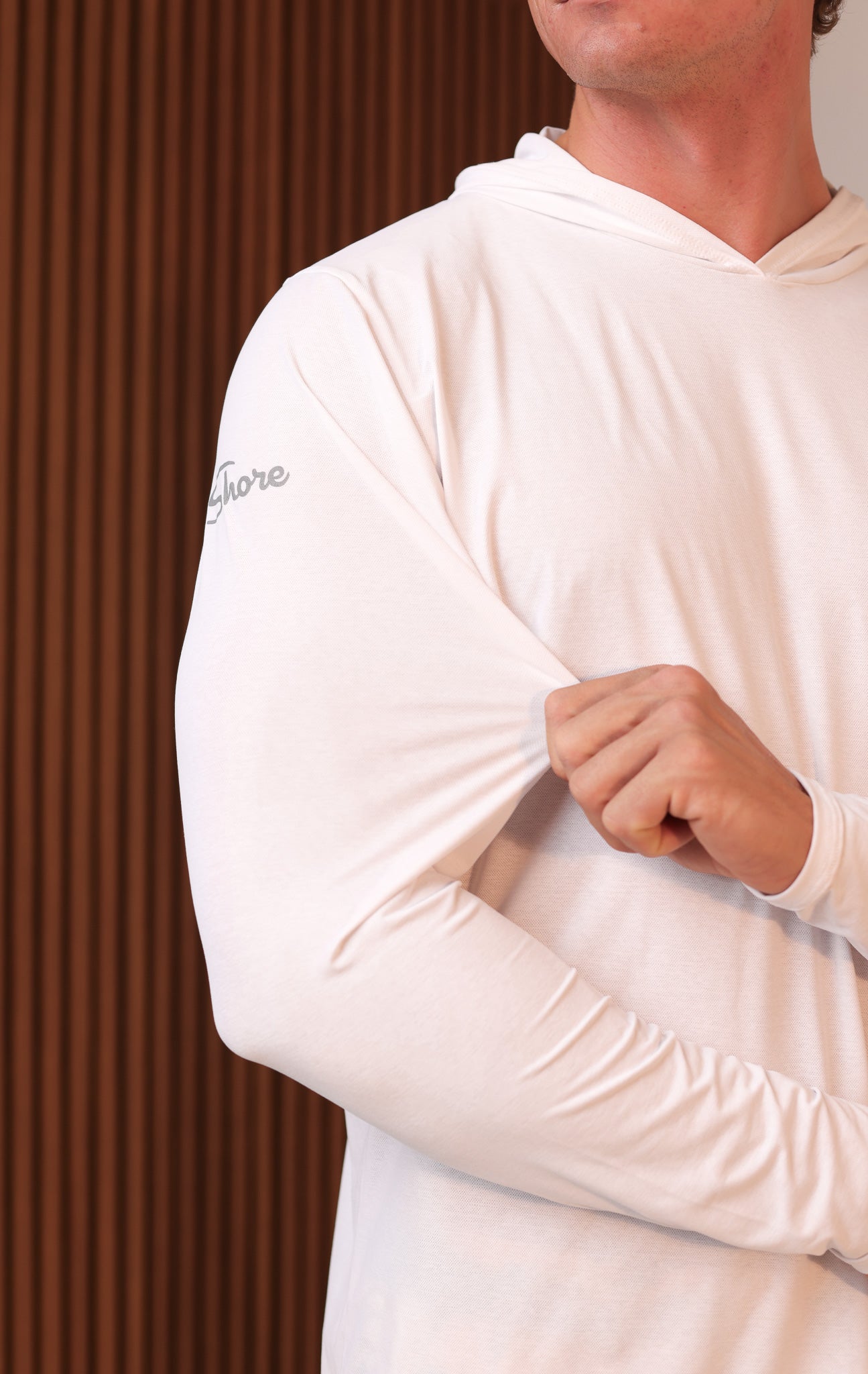 LONG SLEEVE RASHGUARD HOODIE - WHITE