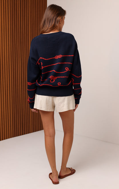 KNOTS AND NAUTICAL SWEATER