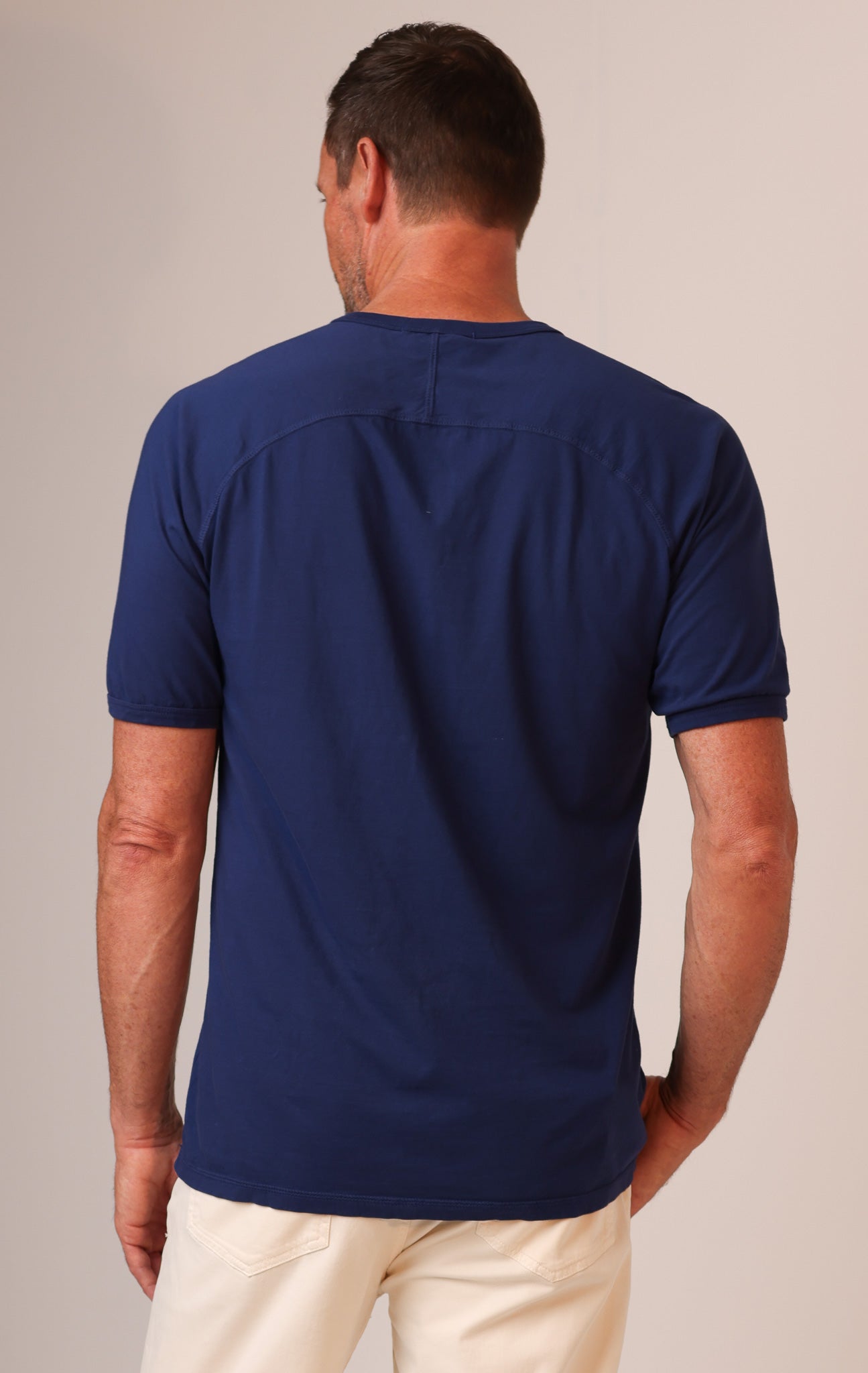 ORGANIC MENS HENLEY - ECLIPSE - S
