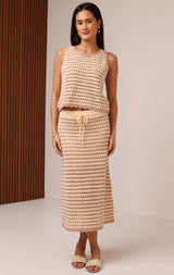 CROCHET MIDI SKIRT