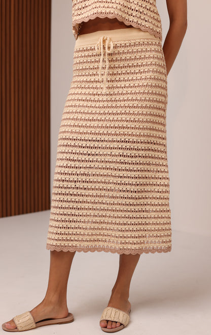 CROCHET MIDI SKIRT