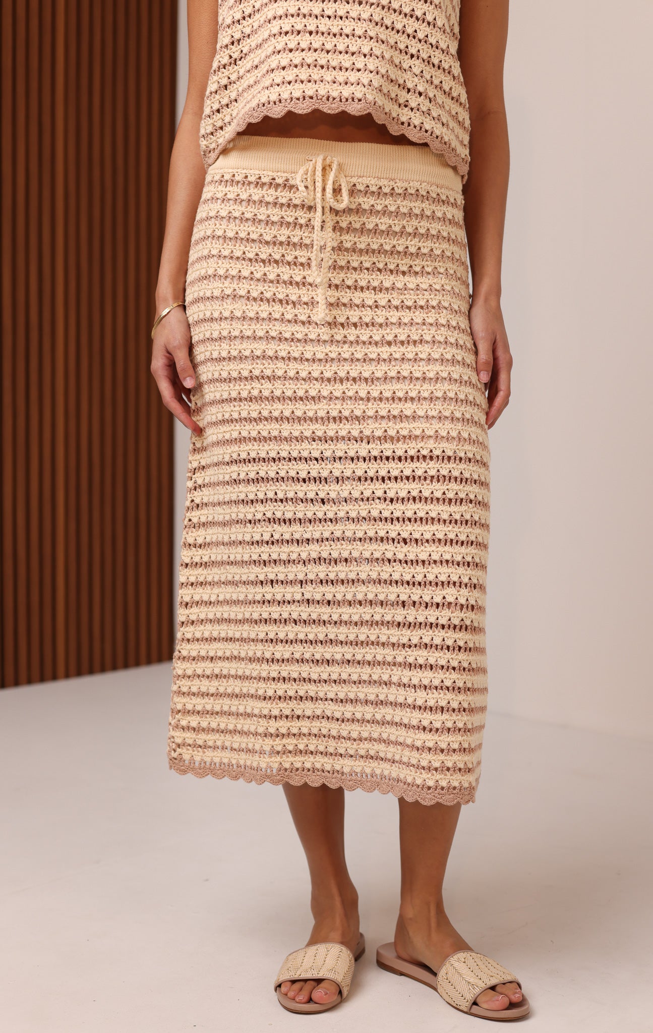 CROCHET MIDI SKIRT