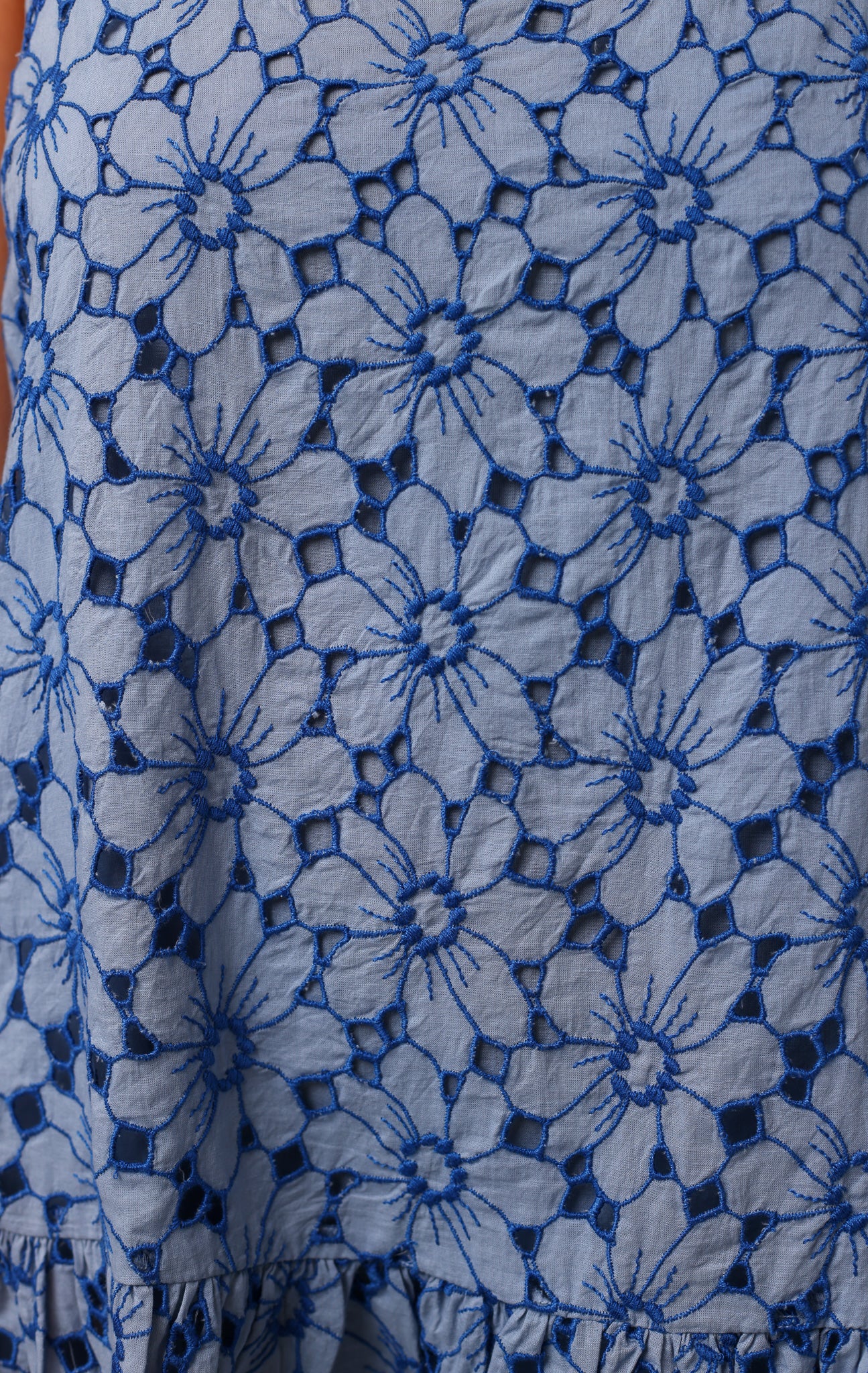 SCARLETT EYELET MINI DRESS