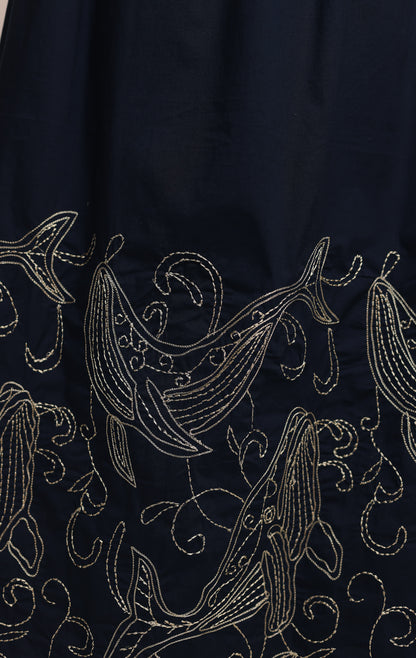 POLLY MAXI DRESS WITH LUREX EMBROIDERY