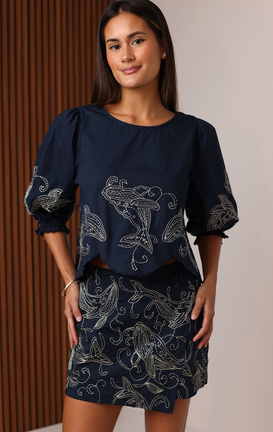 GEORGIE TOP LUREX EMBROIDERY