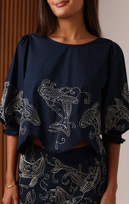 GEORGIE TOP LUREX EMBROIDERY