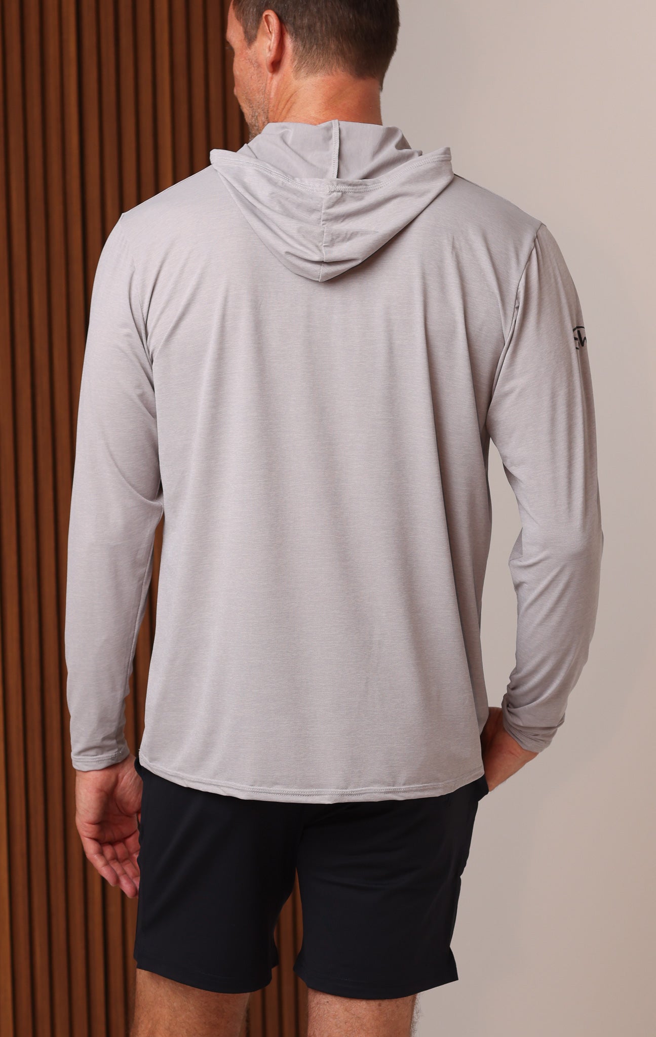 LONG SLEEVE RASHGUARD HOODIE - GREY HEATHER