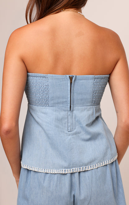 OLIVIA STRAPLESS TOP