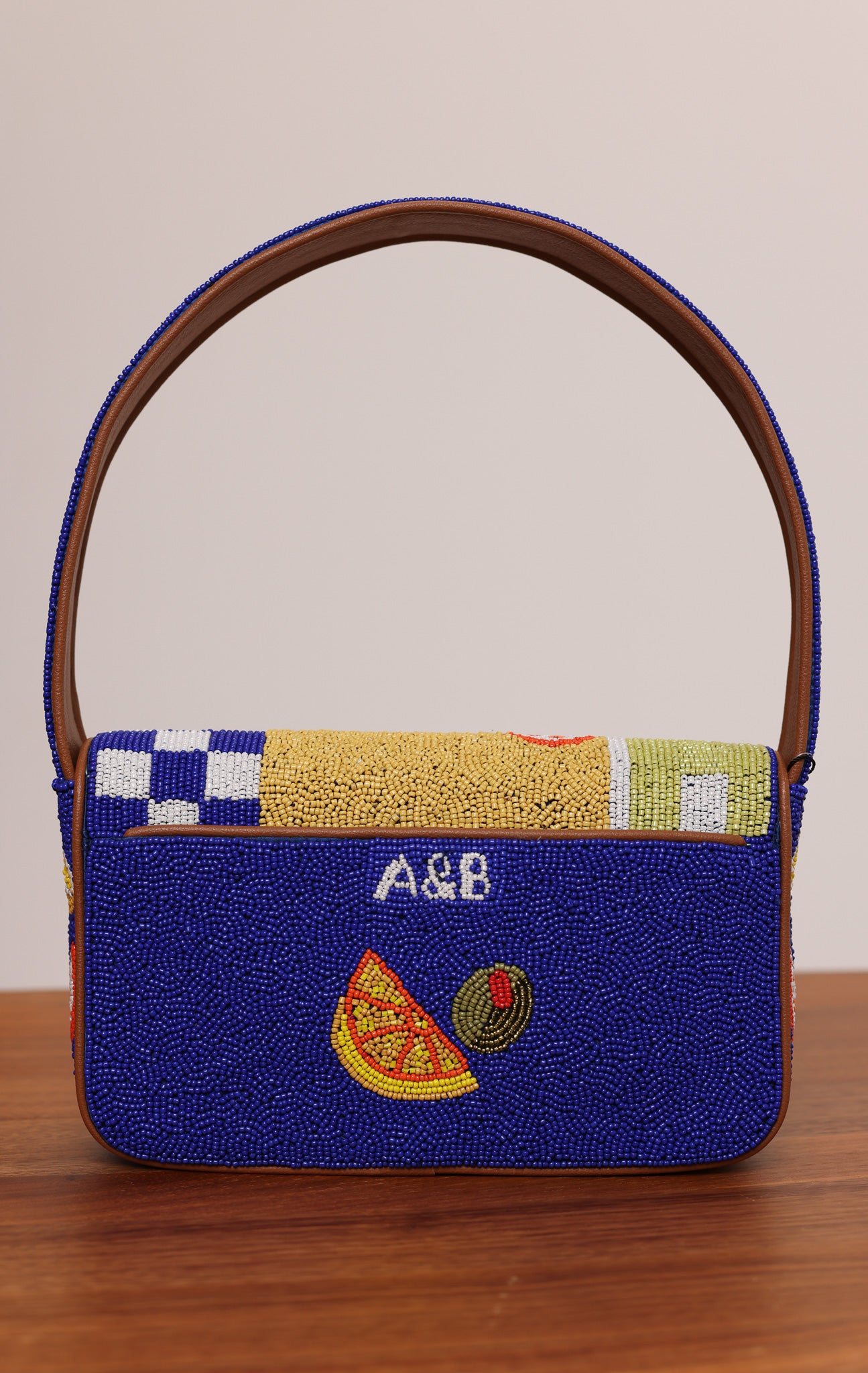 MEDITERRANEAN SARDINE HAND BEADED SHOULDER BAG