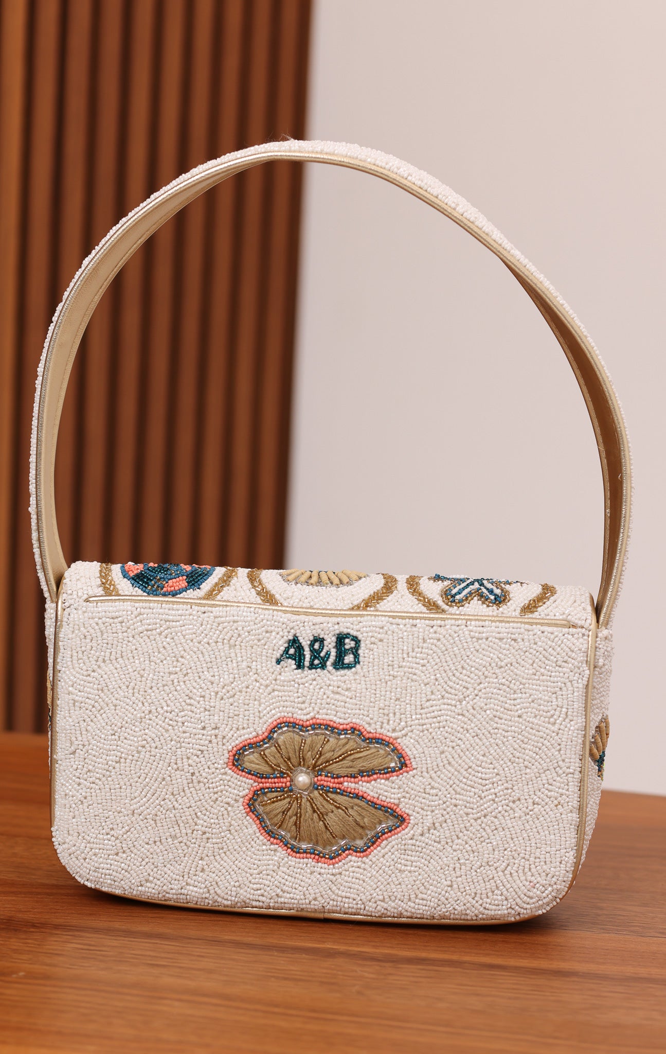 SUNLIT SHORE EMBELLISHED SHOULDER BAG