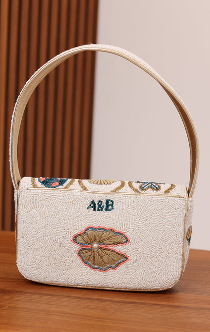 SUNLIT SHORE EMBELLISHED SHOULDER BAG