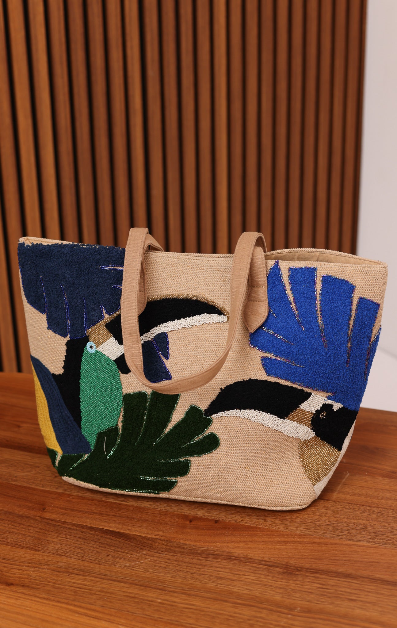 TOUCAN EMBELLISHED TOTE