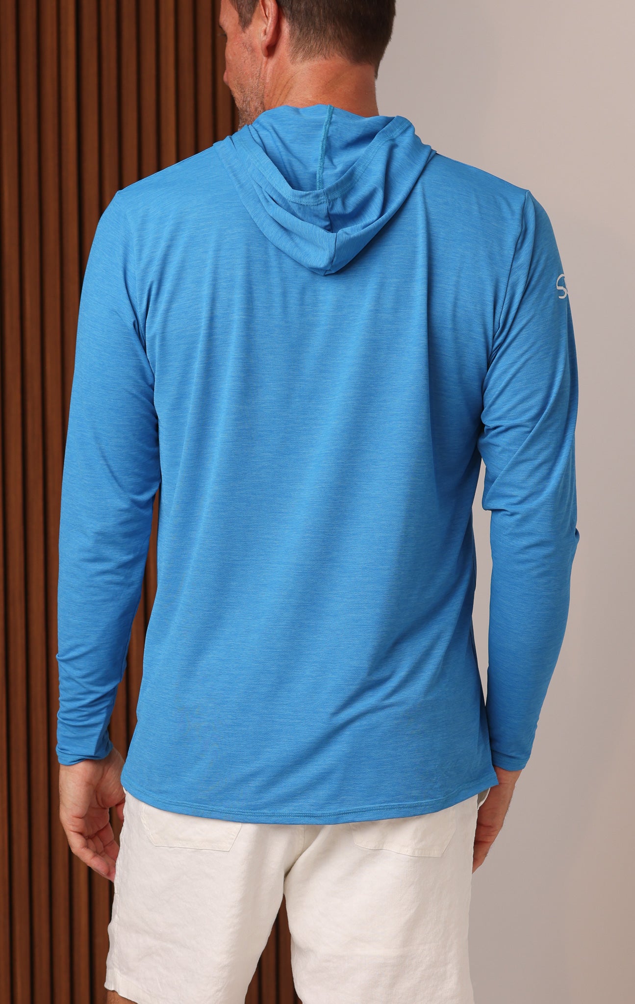 LONG SLEEVE RASHGUARD HOODIE - BLUE