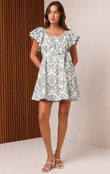 BRIANNA EYELET MINI DRESS