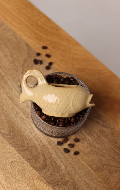 2 OZ. STONEWARE FISH SHAPED CREAMER DG0472A
