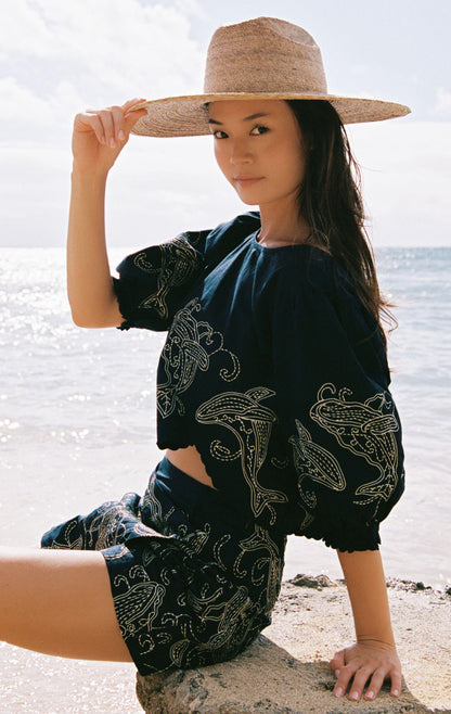 MELODY SKORT LUREX EMBROIDERY