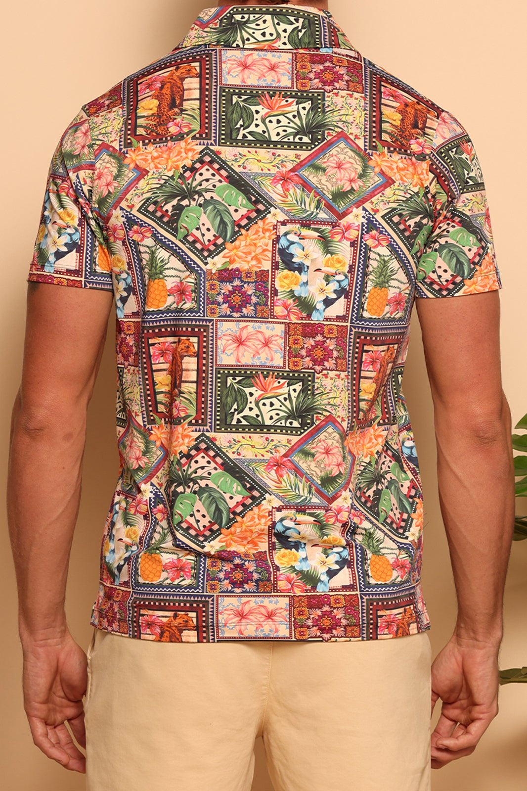 ACTIVE POLO - TROPICAL PATCHWORK - S